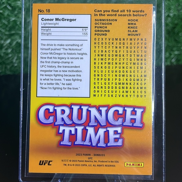 73. Panini CRUNCH TIME CONOR McGREGOR ๐๐๐ฅ2023 - Picture 2 of 2